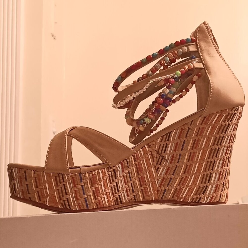 BOHO Wedge Heels 8.5 NWT